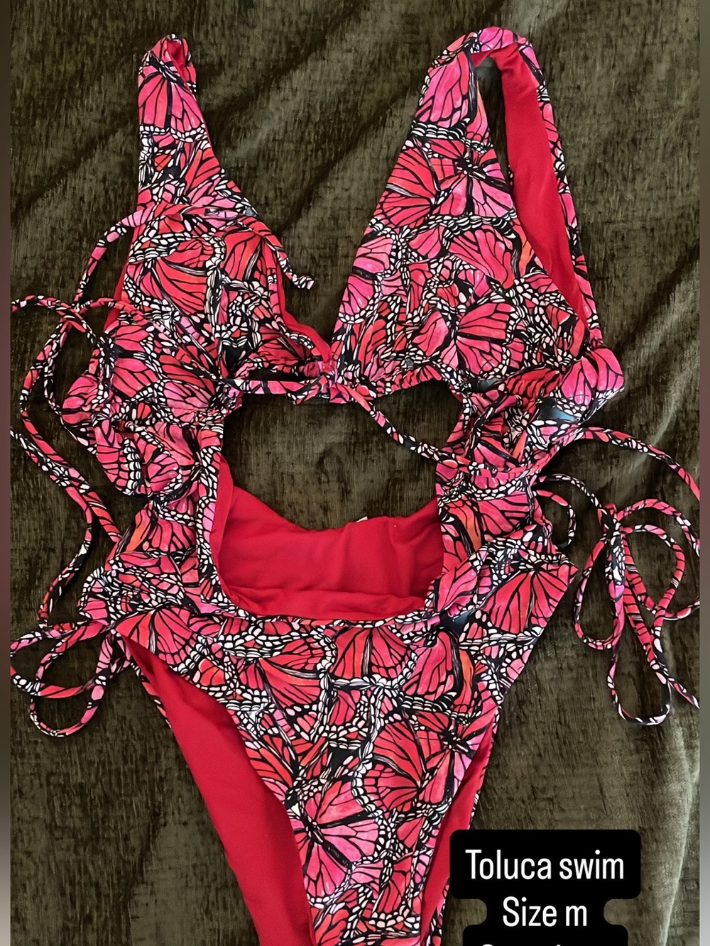 Toluca Pink & Black Butterfly Print One-Piece Swimsuit